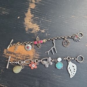 Lucky Brand Silver and Gold Women's Charm Bracelets